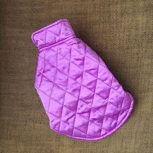 Small Purple Quilted Dog Jacket